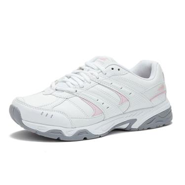 Imagem de Avia Verge Womens Sneakers - Tennis, Court, Cross Training, or Pickleball Shoes for Women, 12 Medium, White with Light Pink
