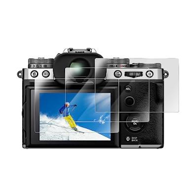 Imagem de Rieibi (3 pacotes) Protetor de tela para câmera Fuji XT5 X-T5, película de vidro temperado para câmera Fujifilm XT5 X-T5 de 0,25 mm para acessórios Fuji XT5