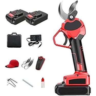 Imagem de Aparador de árvores elétrico profissional, podador sem fio Tesouras de poda elétricas com bateria de lítio Aparador de árvores podador elétrico de segurança, diâmetro de corte de 40 mm [1,57