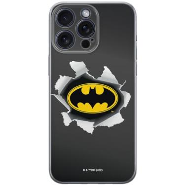 Imagem de ERT GROUP Capa de celular para iPhone 15 PRO MAX Original e oficialmente licenciada DC padrão Batman 059 perfeitamente adaptada à forma do celular, capa feita de TPU