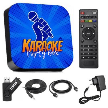 Imagem de Karaoke Party Box Azul Com Pontuação +De 1000 Músicas Videoke (Não Pre