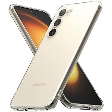 Imagem de Ringke Fusion [evita manchas oleosas] Capa compatível com Samsung Galaxy S23, tecnologia antidigitais fácil de segurar sensação aveludada macia capa de telefone para mulheres, homens - transparente