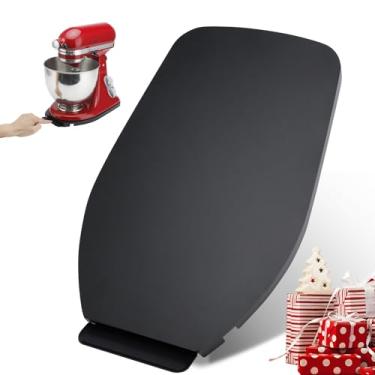 Imagem de Bandeja deslizante para batedeira KitchenAid 4,5-5 Qt, bandeja deslizante de utensílios de cozinha com rodas lisas, bandeja de metal preta com rodinhas deslizantes fáceis de mover para