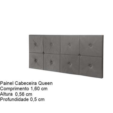 Imagem de Painel Cama Box Botão Queen 1,60 Elegance Cor Cinza Comprar - Comprar