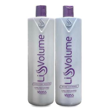 Imagem de Vloss Kit Liss Volume Shampoo + Bálsamo - Progressiva Violeta 1L