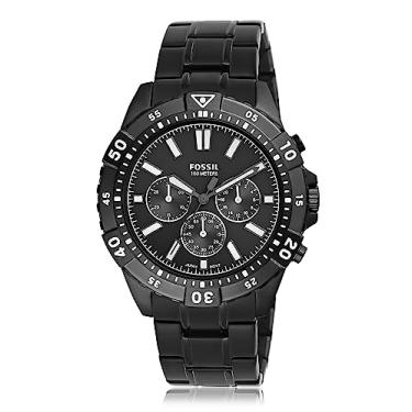 Imagem de Fossil Relógio masculino com cronógrafo de quartzo de aço inoxidável, cor: preto (modelo: FS5773), Preto, One Size, Relógio Cronógrafo Garrett – FS5773