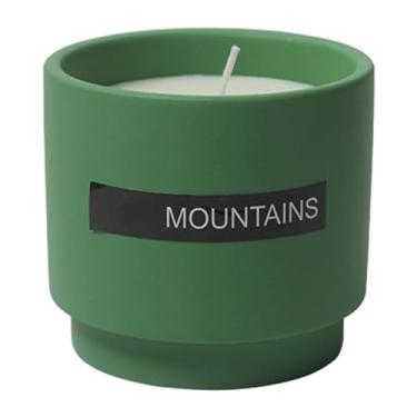 Imagem de 2 peças Nordic Creative Ceramic Home Fragrance Candle Cup Cera de soja Fragrância Romântica Castiçal para Casamento, Jantar, Festa-verde-OW-0342 madeira de ébano