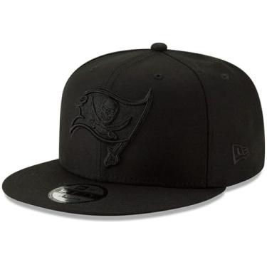 Imagem de New Era Boné NFL 9FIFTY preto em preto ajustável snapback tamanho único, Tampa Bay Buccaneers, Tamanho �nica