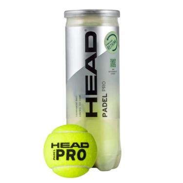 Imagem de HEAD Pacote de bolas Padel PRO, unissex, adulto, preto/vermelho/branco/amarelo, 3 peças