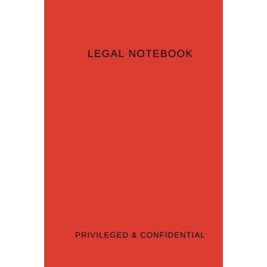 Imagem de Caderno legal: Privilegiado e confidencial: caderno profissional de 15 x 23 cm, capa dura, forrado, profissional - vermelho