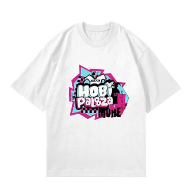 Imagem de Camiseta J-Hope Solo Jack in The Box, camisetas soltas k-pop unissex com suporte impresso, camiseta de algodão Merch, Branco, M