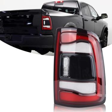 Imagem de YEQSHNG Lâmpada traseira tipo luz traseira de LED com acabamento preto sem montagem de ponto cego compatível com Dodge Ram 2500 3500 2019-2023 lado direito do passageiro 68361718AD