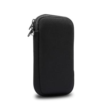 Imagem de suporte para smartphone 6.1 inch Neoprene Phone Sleeve,Universal Pouch Pouch Sleeve Neck Bag with Zipper Compatible with iPhone 15 Pro,15,14 Pro 14,13,13 Pro,12,12 Pro,11 Pro,XS,X,11,XR, W Neck Strap