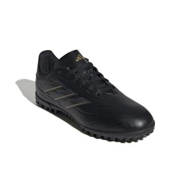 Imagem de adidas Tênis infantil unissex Copa Pure 2 Club Turf, Preto/carbono/dourado metálico, 5.5 Big Kid