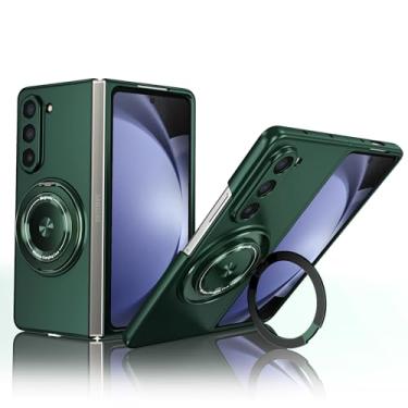 Imagem de YSLBWLE Capa magnética para Galaxy Z Fold 6 com suporte, suporte de anel protetor fino capa militar à prova de choque para Galaxy Z Fold 6 5G verde escuro 24-zfold6-04(cp