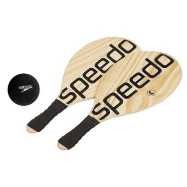 Imagem de Kit Raquetes Frescobol Speedo - 2 Raquetes E 1 Bola Lazer Praia