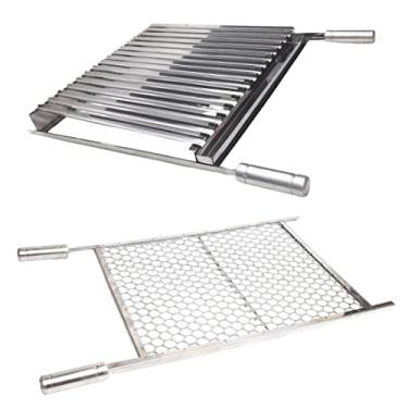 Imagem de Grelha Churrasco Argentina Parrilla + Grelha Moeda 70x60Inox