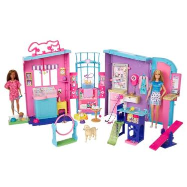 Imagem de Barbie, Conjunto de Brinquedo Babá de Animais de Estimação com 2 Bonecas e +30 peças, Para crianças a partir de 3 anos