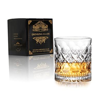 Imagem de Copo de uísque, copo de uísque antiquado de 293 ml, caixa de presente para bebidas de uísque escocês, bourbon e vodka, etc., perfeito para festas, bares, restaurantes e famílias, etc