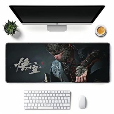Imagem de Mito negro: Mouse pad para jogos Wu Kong Tapete de mouse de borracha natural antiderrapante com extensão longa, tamanho de 35 × 15 cm (o melhor presente para amigos) (Wukong-2)
