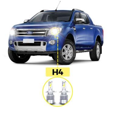 Imagem de Kit Ultra LED Ford Ranger 2005/2016 20000 Lúmens 6500K H4 - V10