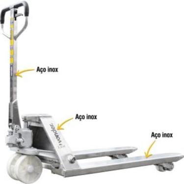 Imagem de Paleteira Hidráulica em aço inox parcial 2,5 toneladas PIN 258 Vonder