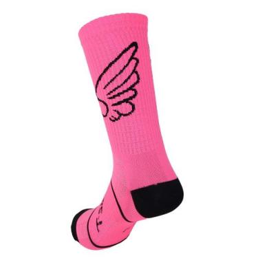 Imagem de Meia de Ciclismo Mtb Speed Corrida - Asas - T-Socks, 38 ao 43, Rosa