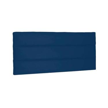 Imagem de Painel para Cama Box Casal La Italiana Suede Azul - Spezzia Decor