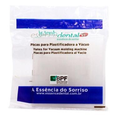 Imagem de Placa Acetato Cristal Vh 1,5mm Quadrada Bruxismo C/5 Essence Dental VH