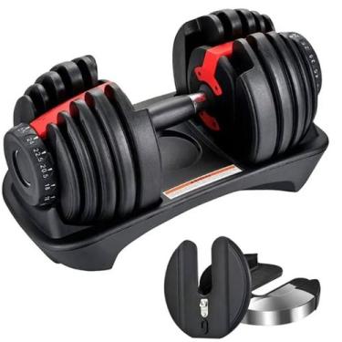 Imagem de Halter Regulável 24kg Dumbbell Anilha Ajustável Drum Dumbell - OCCY