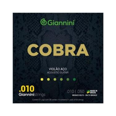 Imagem de Corda para Violão Giannini GEEFLE Bronze Cobra 85/15 0.010
