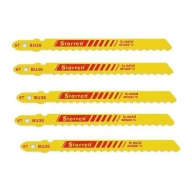 Imagem de Kit 5 Lâminas Para Serra Tico Tico Madeira BU36 Starrett
