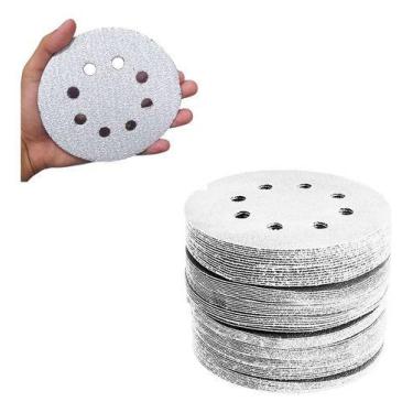 Imagem de Kit 100 Disco de Lixa Pluma Branco 125mm Grão 80/120/320 - Starfer