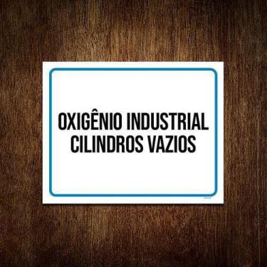 Imagem de Kit 10 Placa Oxigênio Industrial Cilindros Vios - Sinalizo.Com