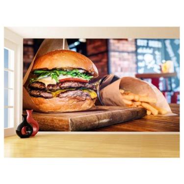 Imagem de Papel De Parede 3D Alimentos Lanches Artesanais 3,5M Al433 - Você Deco