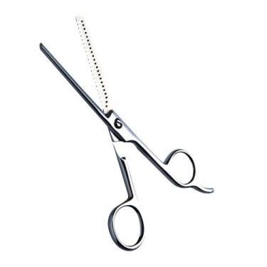 Imagem de Tesoura Cabeleireiro Profissional 6.0 Lamina Dentada aço inox com anel