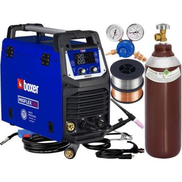Imagem de Maquina De Solda Inversora Mig 160 Bivolt Boxer Migflex160bv Mma + Toc
