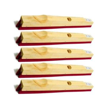 Imagem de Rodo De Madeira 60cm Duplo Sem Cabo Kit 5 - Redomma, Rodo de Madeira p