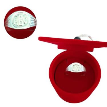 Imagem de Anel Formatura ABC infantil Em Prata Com Capelo Vermelho - Joias Dani 
