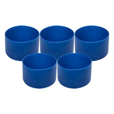 Imagem de Mind Reader Suporte de copo de manga de garrafa hidro, bota de silicone para garrafa de água, capa inferior antiderrapante, 350-680 ml, azul