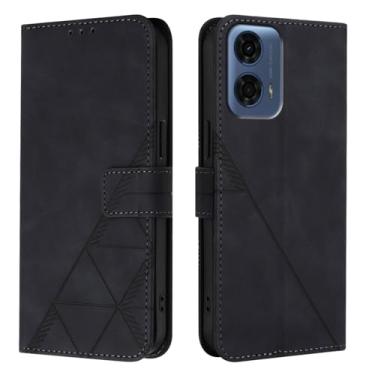 Imagem de LEMAXELERS Capa carteira para Motorola G24 Power 4G, capa de couro PU com [compartimentos para cartão] [suporte] [alça de pulso] [alça de pulso] proteção à prova de choque para Moto G24 Power 4G,