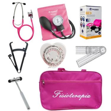 Imagem de Kit para fisioterapia esfigmomanômetro esteto adipometro - PREMIUM, RO