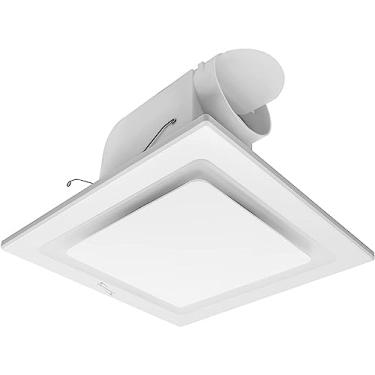 Imagem de Jinhong Ventoinha de casa de banho montagem de teto ventilador de exaustão de teto exaustor de teto 141 CFM 0,7 sones, ventilador silencioso de ventilação de banheiro para chuveiro, banheiro, escritório, casa (placa plana)
