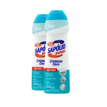 Imagem de Kit 2 Sapólio Radium Cremoso Com Cloro Não Risca 250ml Cada - Bombril