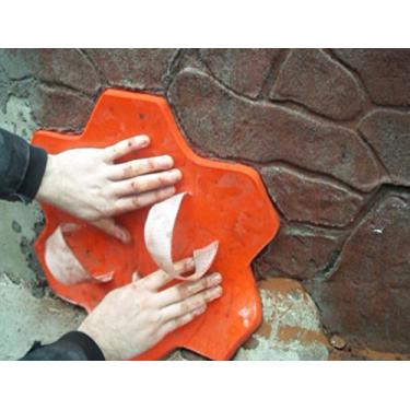 Imagem de Flor de pedra - tapete texturização pele ardósia padrão pedra decorativa cimento cimento impressão textura carimbo tapete poliuretano estampagem