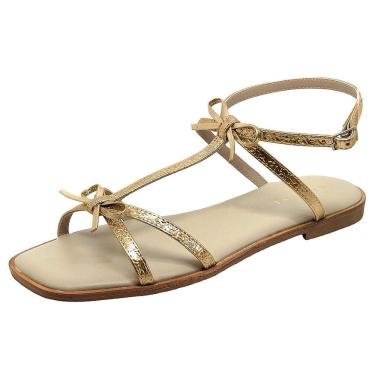 Imagem de Sandalia Feminina Rasteira Laços Lia Line 2275.71509