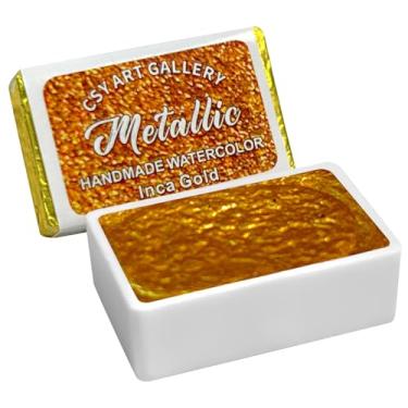 Imagem de Conjunto de tinta aquarela, 24 cores, qualidade premium (ouro inca (panela completa))