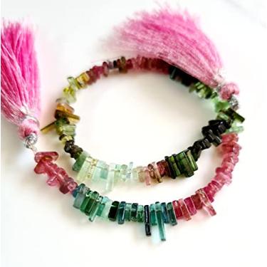 Imagem de Atacado Natural Multi Turmalina Contas de Pedra Preciosa | Turmalina de Pedra Preciosa Lisa Tamanho da Turmalina Afegã - 3 a 9 MM Fio de 8 polegadas [NFBA 31]