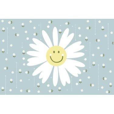 Imagem de Painel de Lona Margaridas Feliz Cores Candy - Fabrika de Festa, 100x07