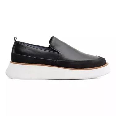 Imagem de Sapato Loafer Confort Masculino Sola Alta Couro de Luxo (preto, BR, Adulto, Numérico, 37)
